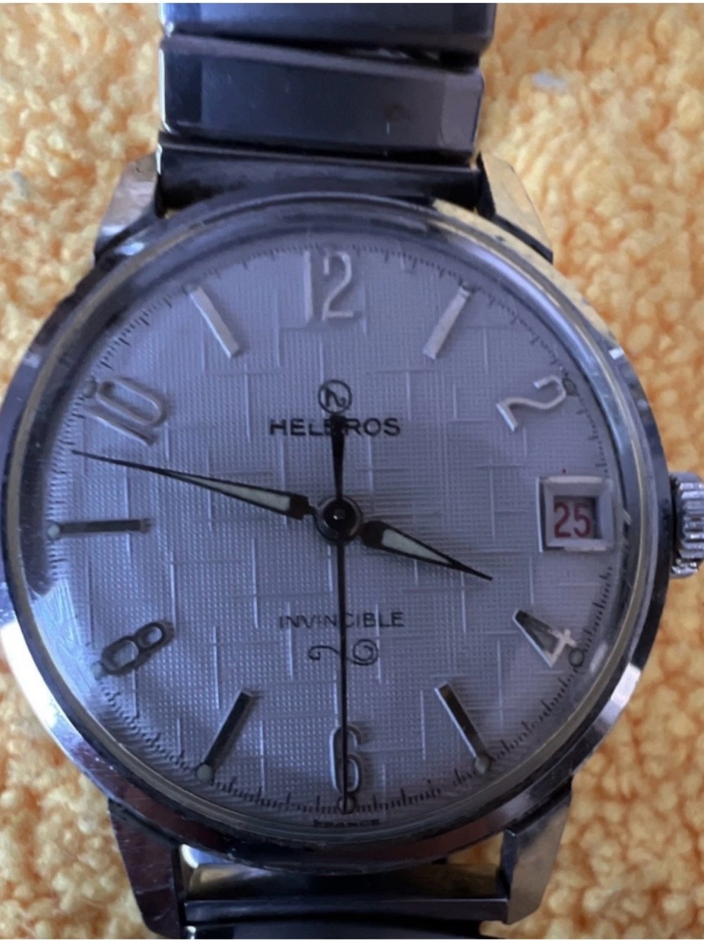 Helbros Invincible Silver Men’s Wristwatch with Date